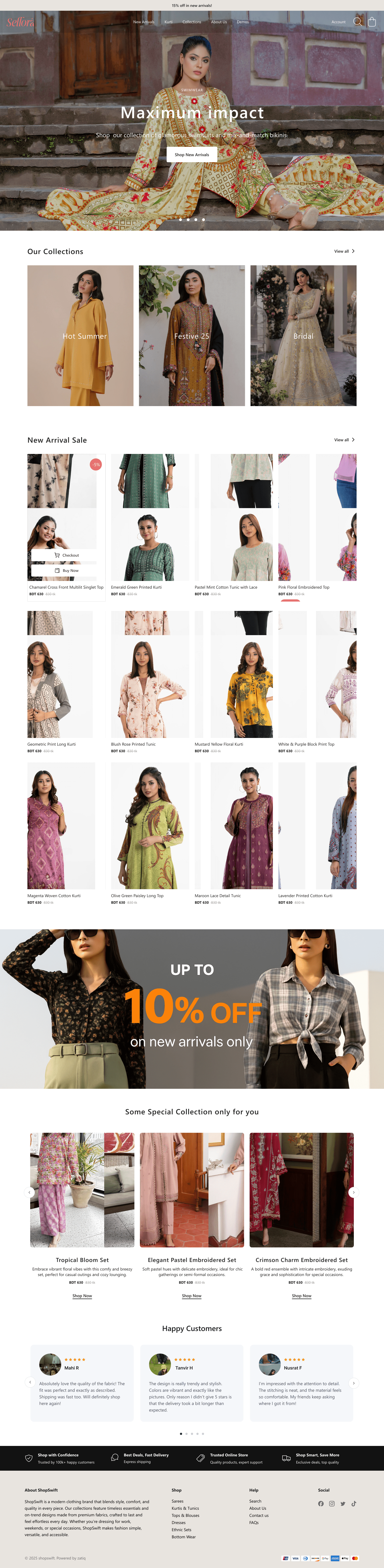 Sellora Theme — Homepage