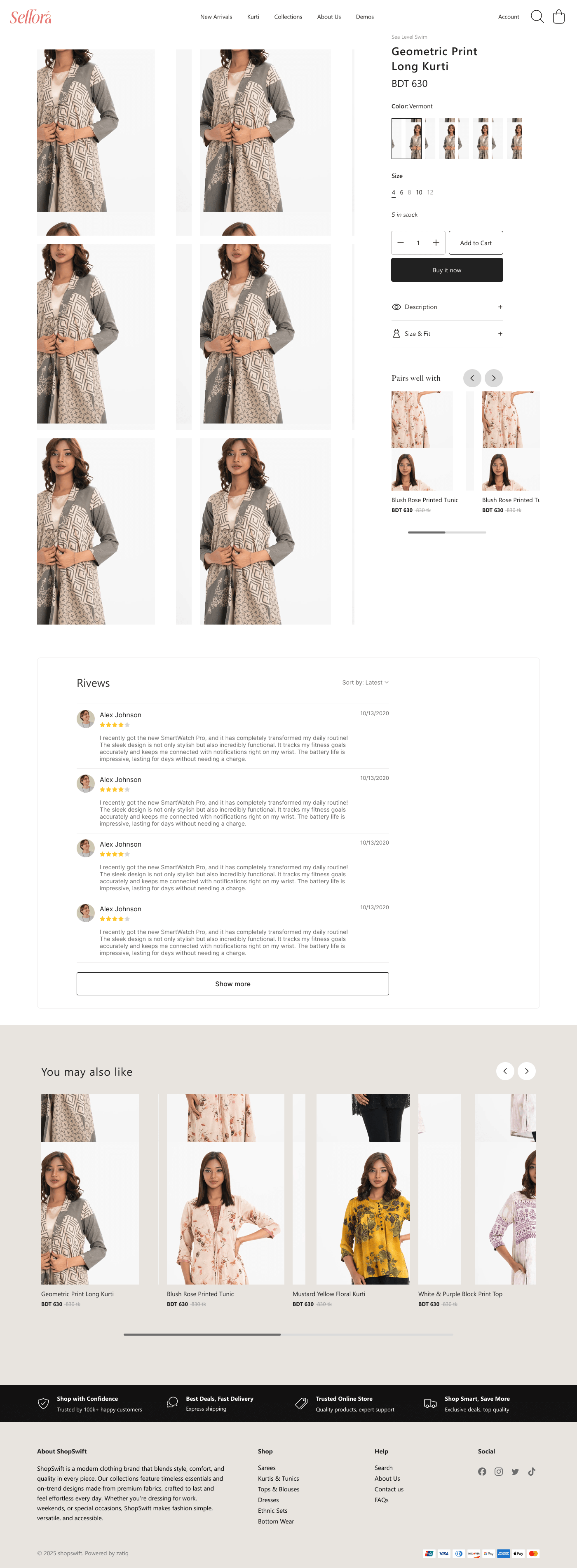 Sellora Theme — Product Details Page