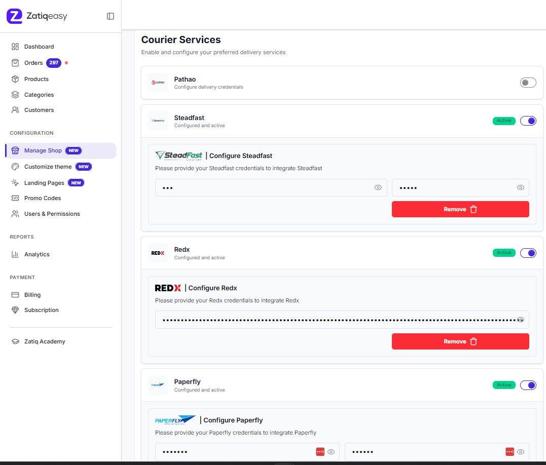 Delivery Support — New
